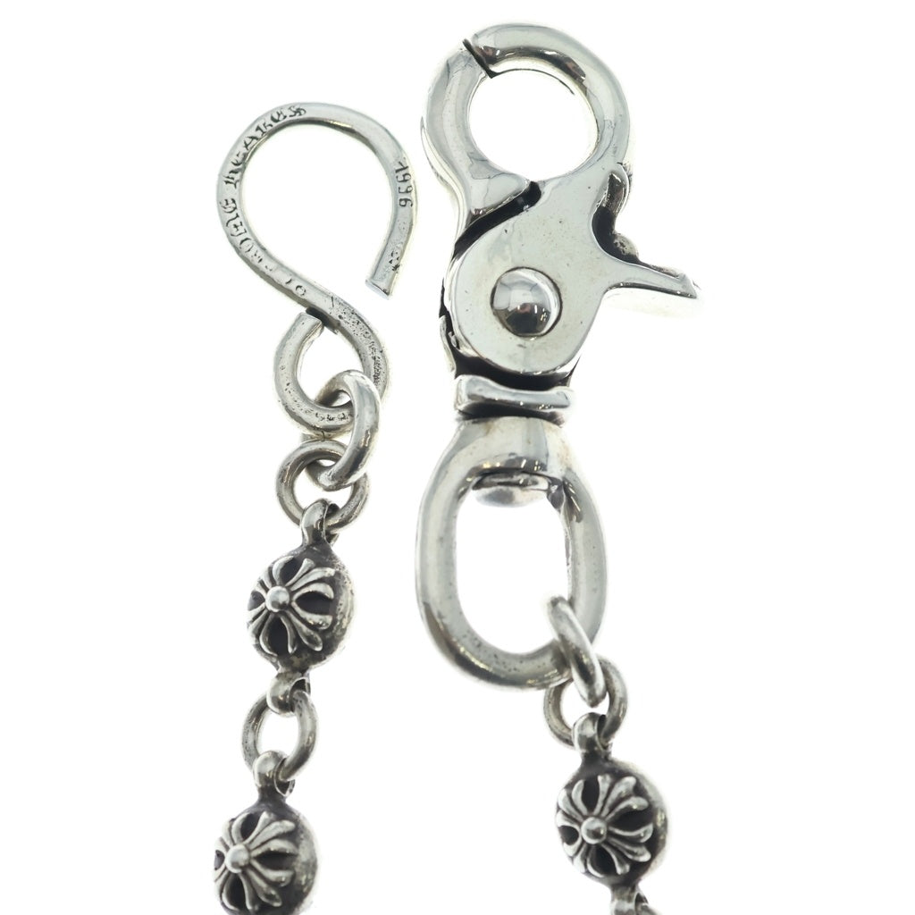 CHROME HEARTS(クロムハーツ) 2BALL LONG-S/1クリップロング#2クロスボール ウォレットチェーン シルバー BCA386