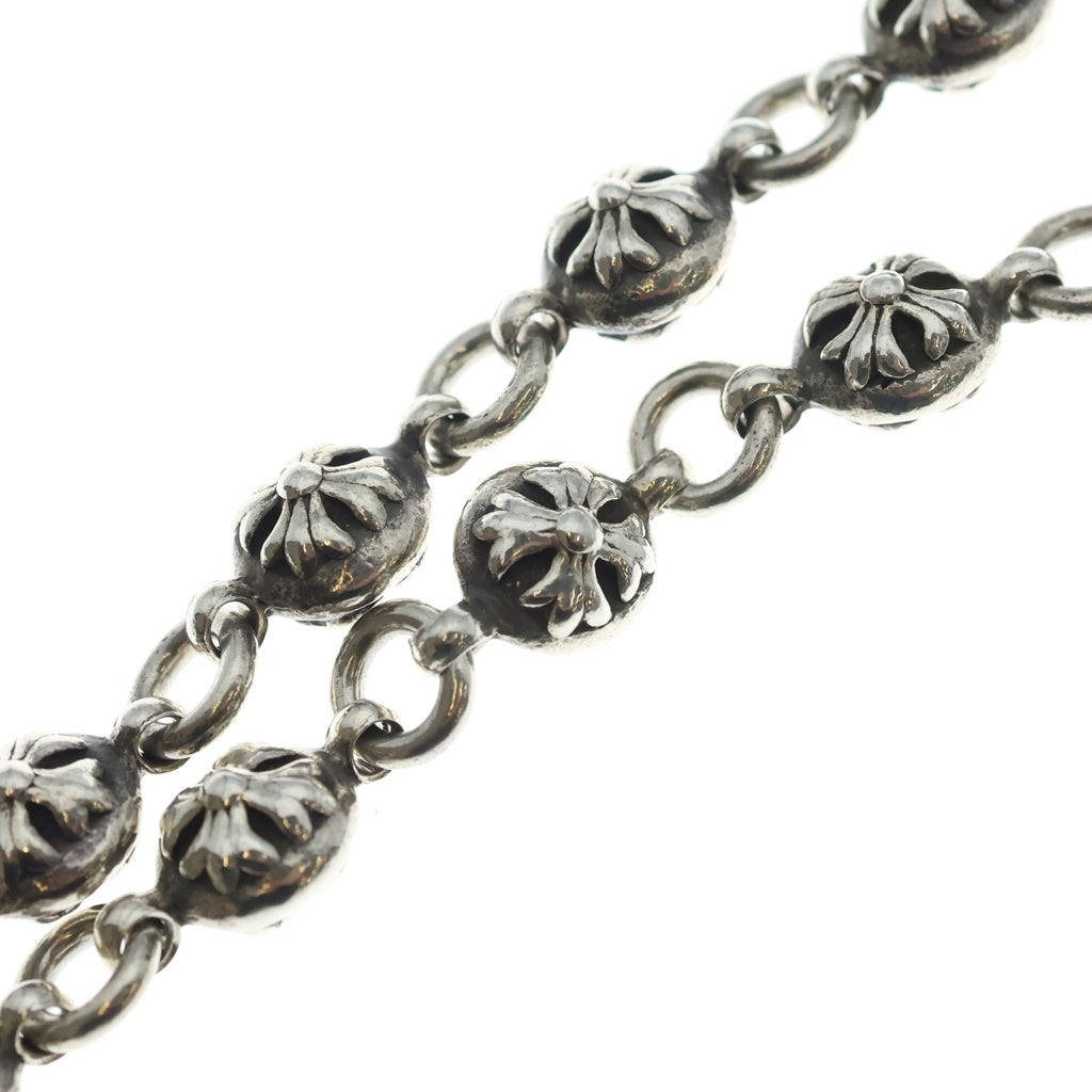 CHROME HEARTS(クロムハーツ) 2BALL LONG-S/1クリップロング#2クロスボール ウォレットチェーン シルバー BCA386