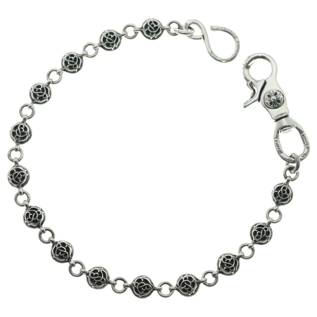 CHROME HEARTS(クロムハーツ) 1BALL SHORT-S 1クリップショート#2フローラルボール シルバーウォレットチェーン