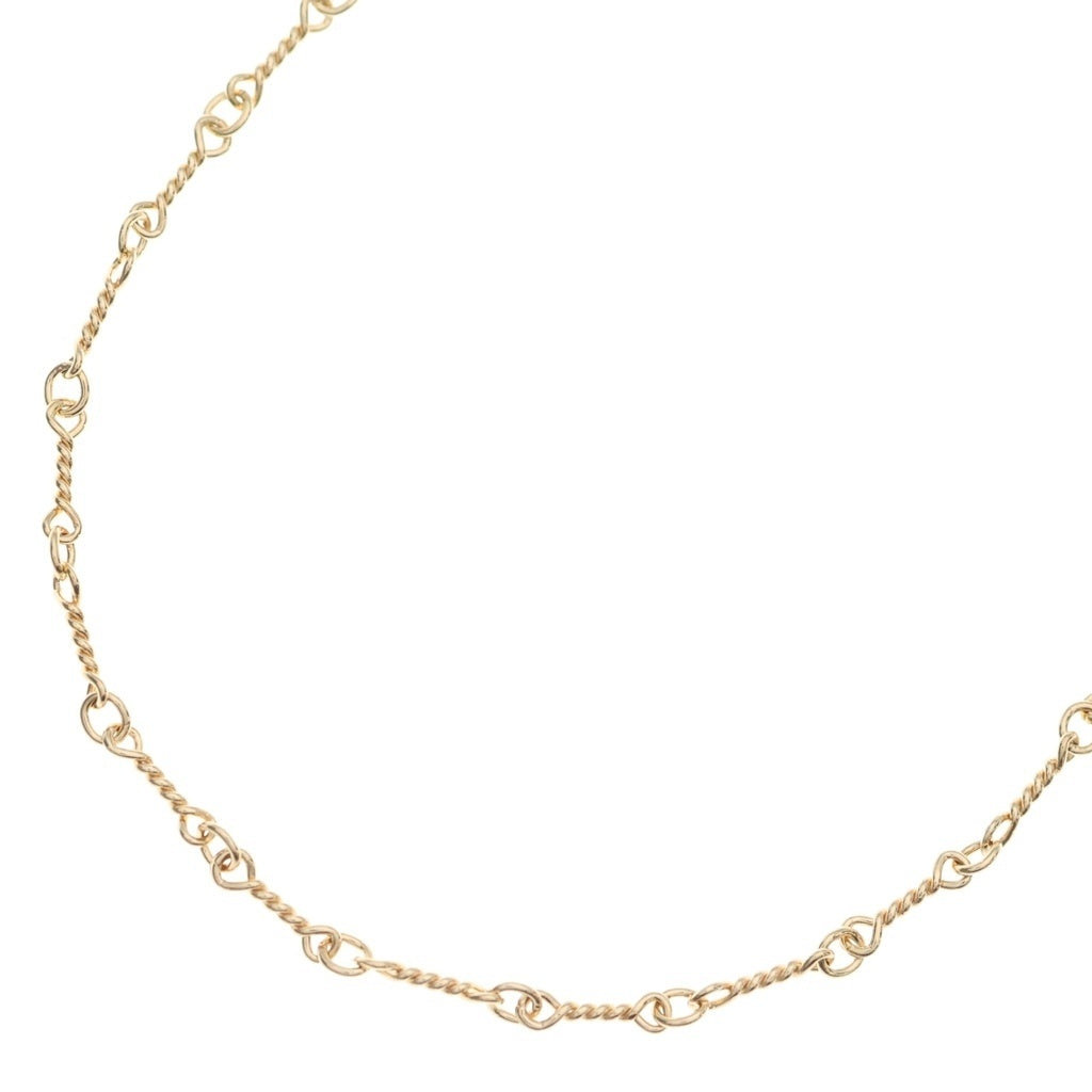 CHROME HEARTS(クロムハーツ) 22K NECKCHAIN T20 ツイストチェーンネックレス 20inch ゴールド BCA015