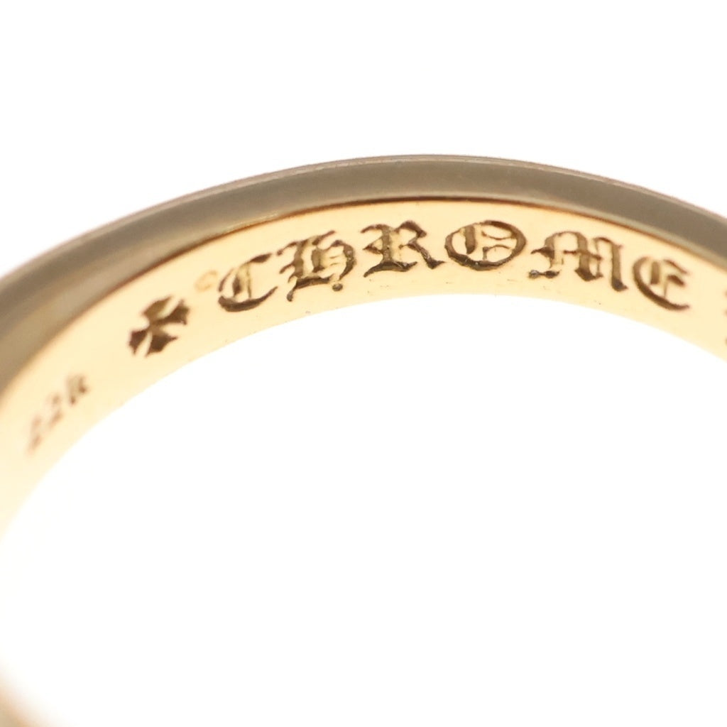 CHROME HEARTS(クロムハーツ) 22K BABYCLSC P RUB ベイビークラシックフローラルクロス PAVEルビー リング ゴールド