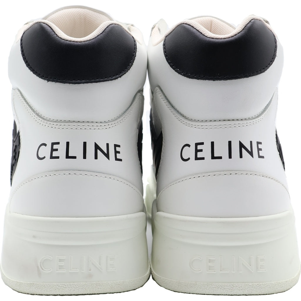 CELINE(セリーヌ) CT-06 ロゴ レザーハイカットシューズ スニーカー ホワイト