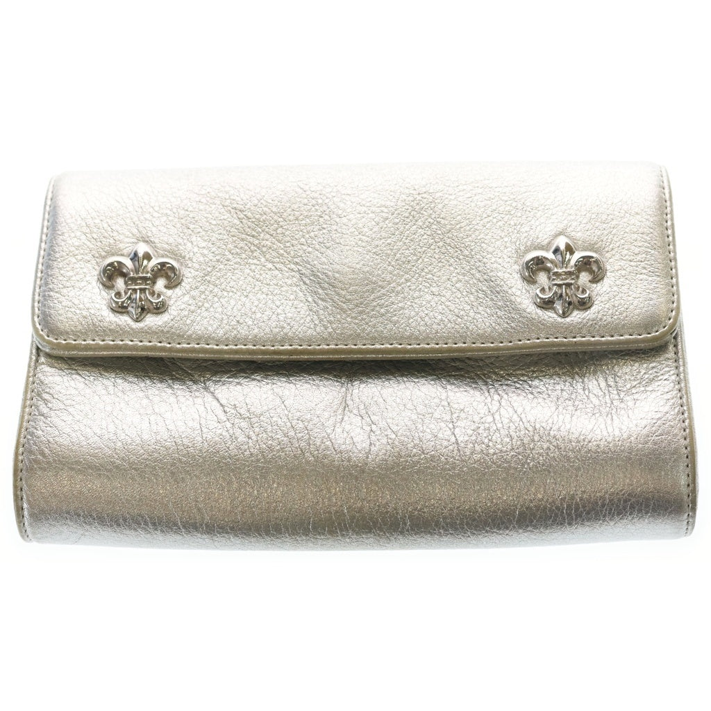 CHROME HEARTS クロムハーツ WAVE4 QLT 3SNP BSフレアボタン#4ウェーブレザークラッチバッグ CHROME HEARTS(クロムハーツ) WAVE4 QLT 3SNP BSフレアボタン#4