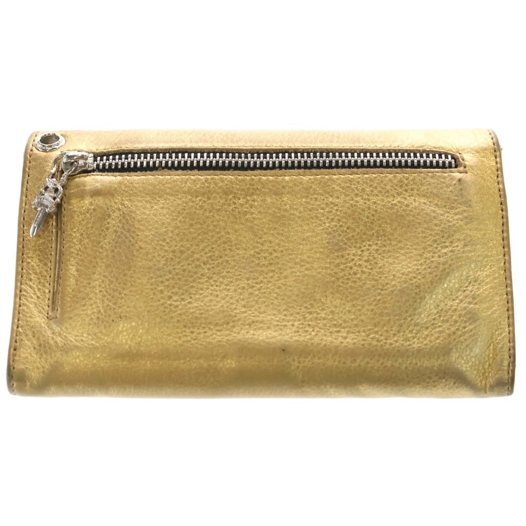CHROME HEARTS(クロムハーツ) WAVE LTD マイアミ限定 ウェーブ レザーウォレット 財布 ゴールド