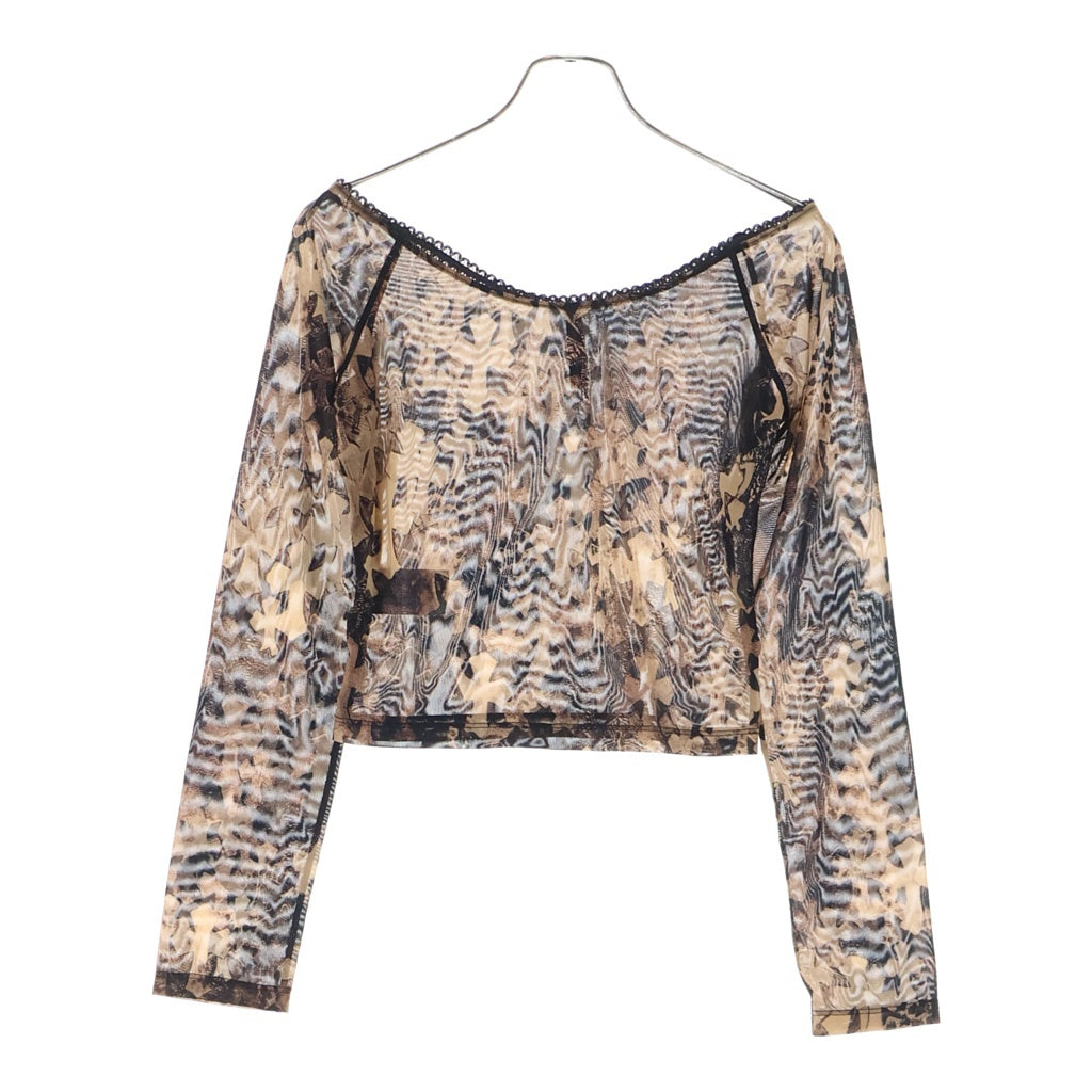 CHROME HEARTS(クロムハーツ) All OVER CROSS PRINT オフショルダー レディース トップス