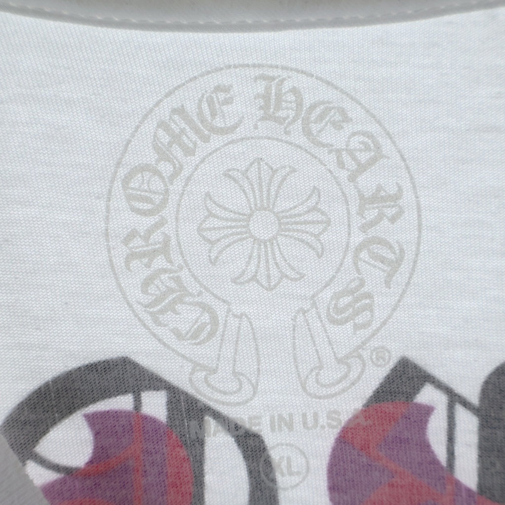 CHROME HEARTS(クロムハーツ) Vine Dagger ヴァインダガー アームフローラル 長袖Tシャツ カットソー ホワイト