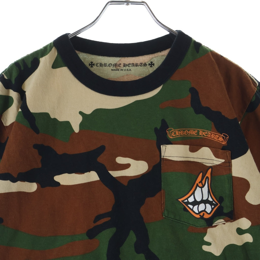 CHROME HEARTS(クロムハーツ) 22SS ×MATTY BOY PPO CAUTION マッティボーイ コーション カモ柄 プリント半袖Tシャツ カットソー カモ ブラウン