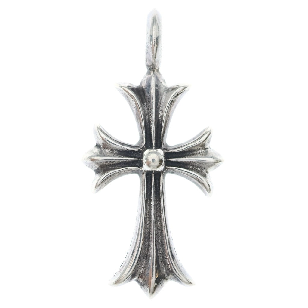 CHROME HEARTS(クロムハーツ) TNY CRSF P BLKDIA タイニーファットクロス チャーム ブラックダイヤ シルバーネックレストップ