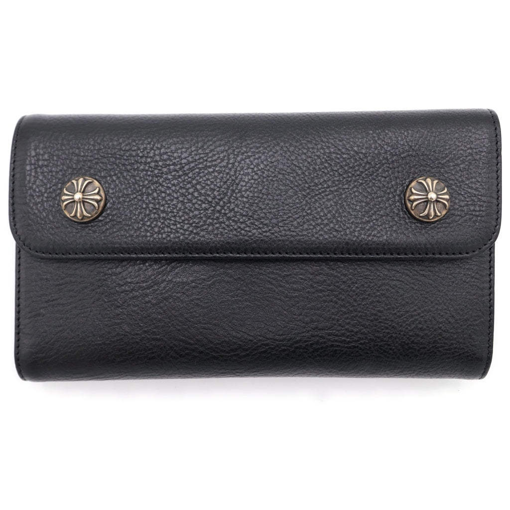 CHROME HEARTS(クロムハーツ) WAVE ウェーブ レザーウォレット 財布 ブラック