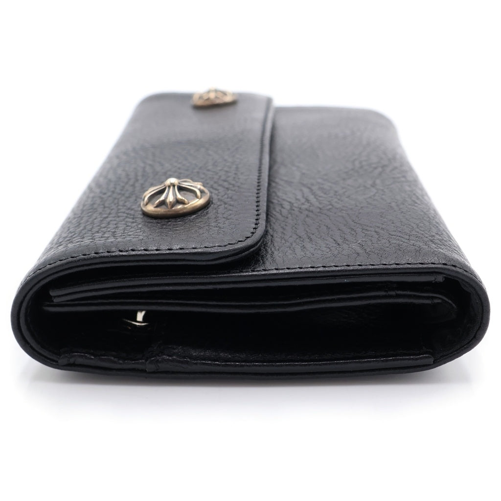 CHROME HEARTS(クロムハーツ) WAVE ウェーブ レザーウォレット 財布 ブラック