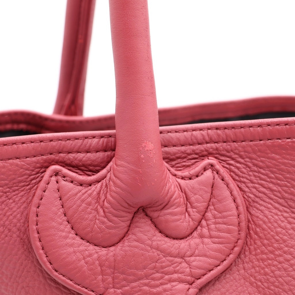 CHROME HEARTS(クロムハーツ) FS TOTE FSトート クロスパッチ付きレザートートバッグ レッド レディース