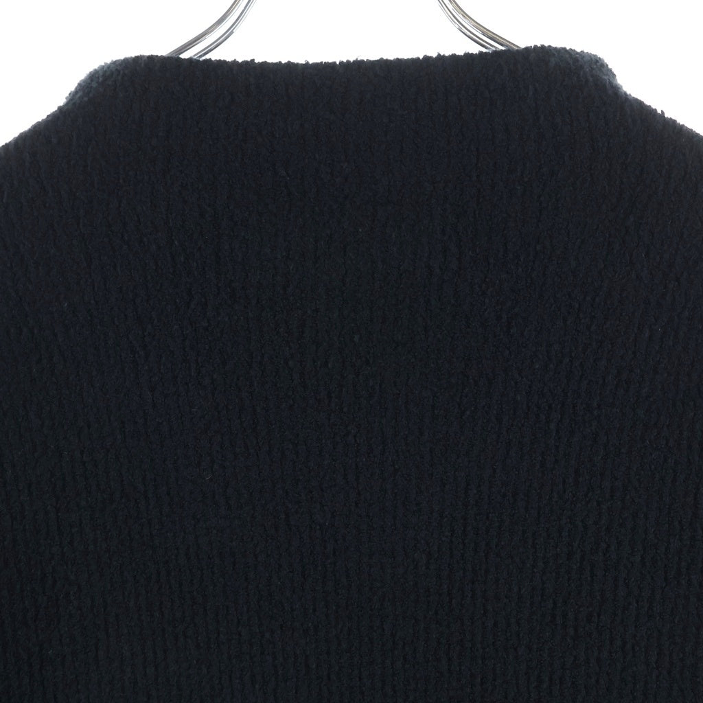 CHROME HEARTS(クロムハーツ) Y NOT Harako Leather Cross Patch Knit ハラコレザークロスパッチ ハイネックニットセーター