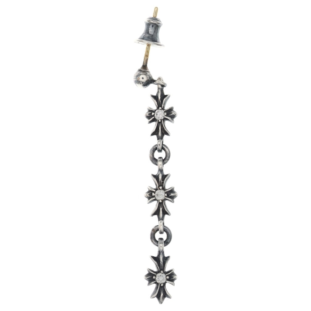 CHROME HEARTS(クロムハーツ) TINY E CH PLS 3 DIA タイニーE CHプラス 両面ダイヤ ピアス シルバー