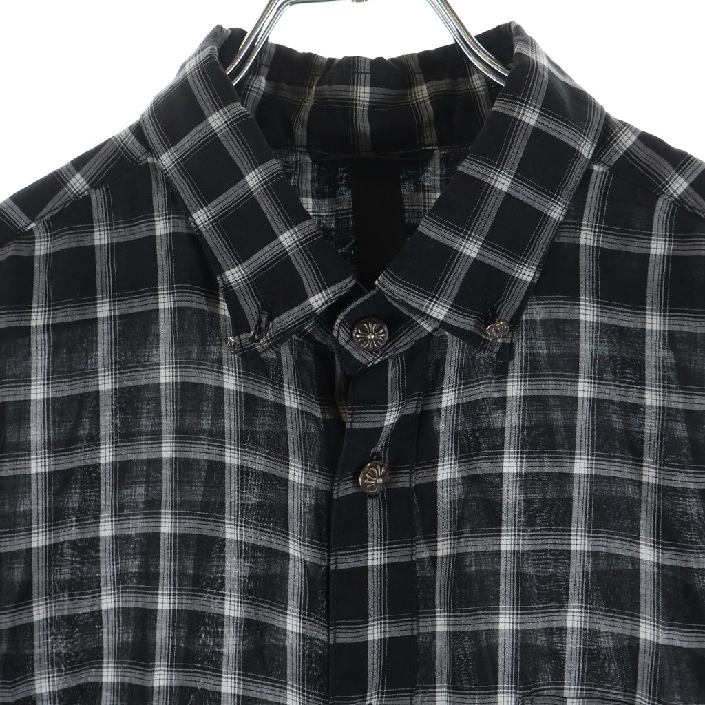 CHROME HEARTS(クロムハーツ) Y NOT クロスボール 半袖チェックシャツ