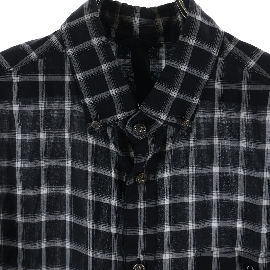 CHROME HEARTS(クロムハーツ) Y NOT クロスボール 半袖チェックシャツ