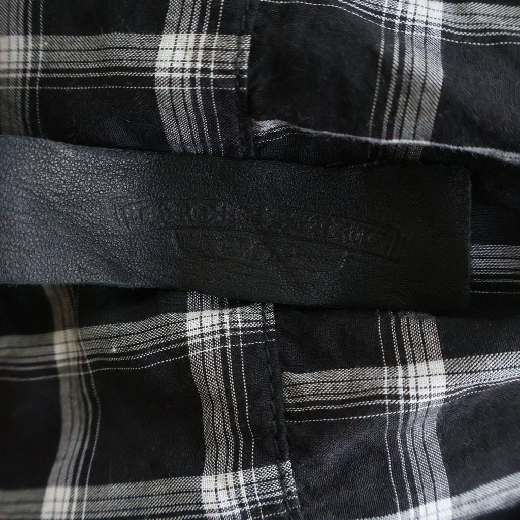 CHROME HEARTS(クロムハーツ) Y NOT クロスボール 半袖チェックシャツ