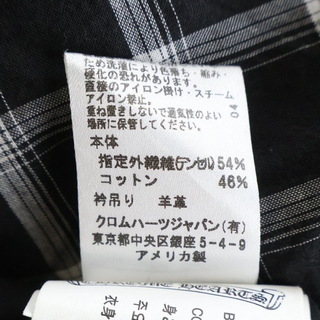 CHROME HEARTS(クロムハーツ) Y NOT クロスボール 半袖チェックシャツ