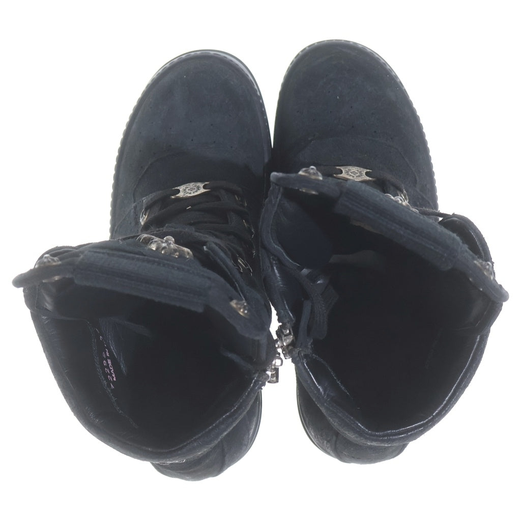 CHROME HEARTS(クロムハーツ) ×リックオウエンス Rick Owens GEOBASKET/ジオバスケット CHクロス装飾レザーハイカットスニーカー レディース