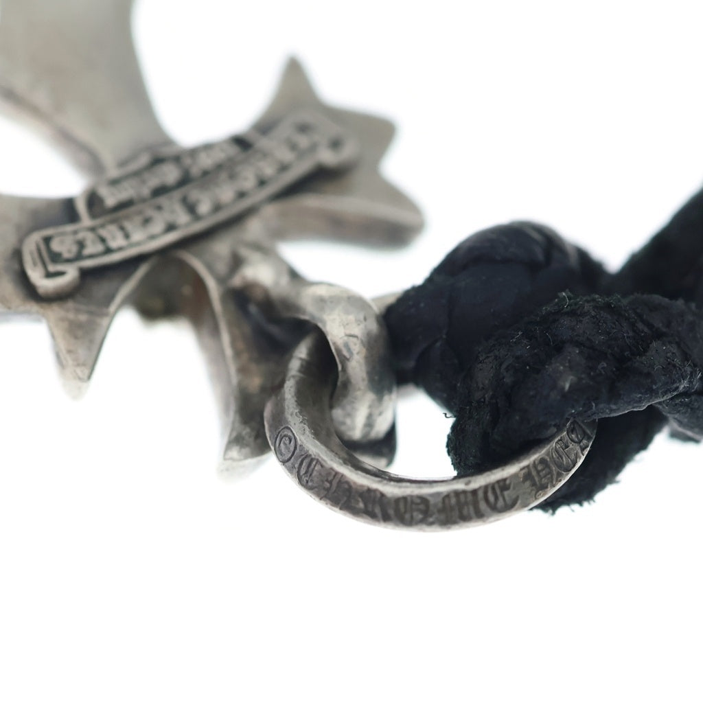 CHROME HEARTS(クロムハーツ) DBL CH PRS ダブル CHプラス ペンダントトップWレザーブレイド シルバー