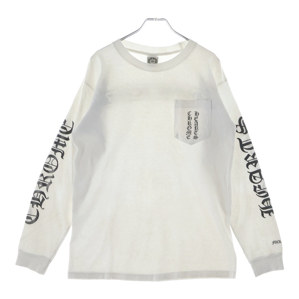 CHROME HEARTS(クロムハーツ) OLD L/S オールド 袖英字ロゴ バックスクロールラベルプリント 長袖Tシャツ
