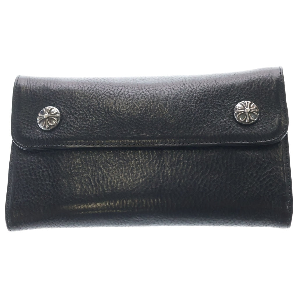 CHROME HEARTS(クロムハーツ) WAVE ウェーブ レザーウォレット 財布 ブラック