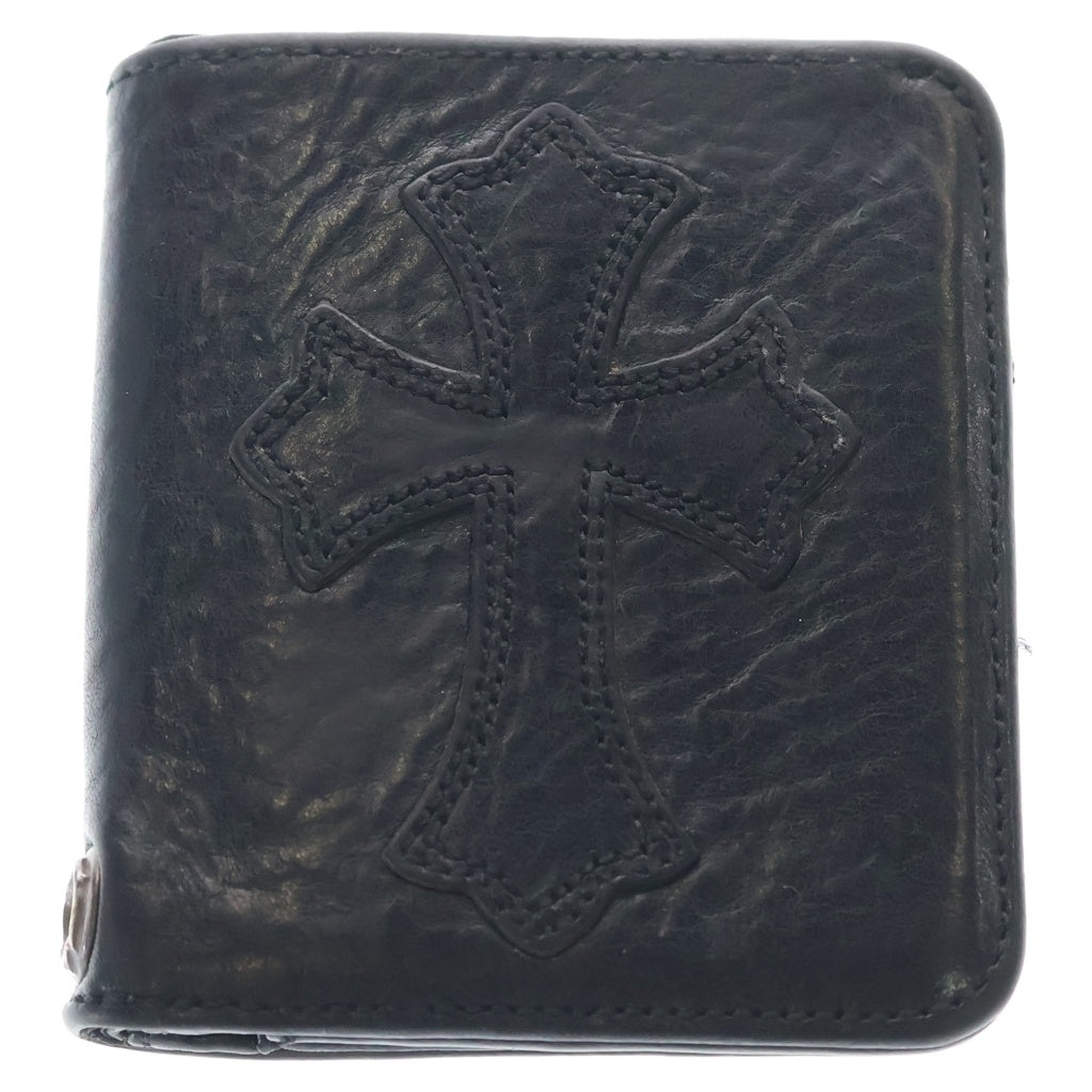 CHROME HEARTS(クロムハーツ) DR DIGIACOMO 1CEME ディジャコモ クロスパッチ グロメット付二つ折り財布 ブラック
