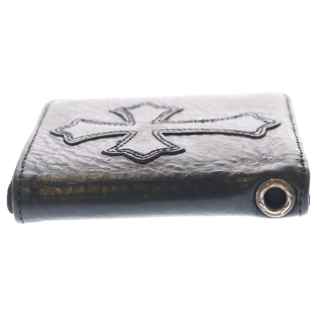 CHROME HEARTS(クロムハーツ) DR DIGIACOMO 1CEME ディジャコモ クロスパッチ グロメット付二つ折り財布 ブラック