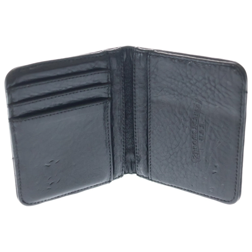 CHROME HEARTS(クロムハーツ) DR DIGIACOMO 1CEME ディジャコモ クロスパッチ グロメット付二つ折り財布 ブラック