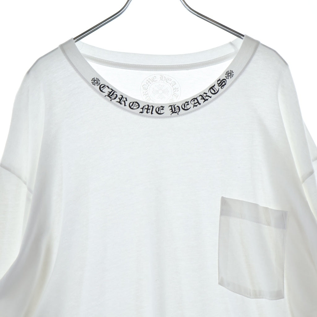CHROME HEARTS(クロムハーツ) CH LS 1 ネックロゴ アームプリントクルーネック長袖Tシャツ