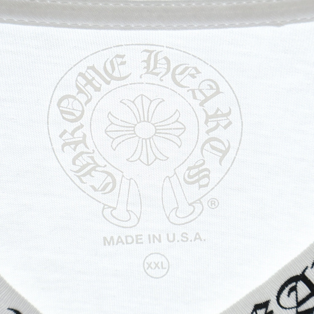 CHROME HEARTS(クロムハーツ) CH LS 1 ネックロゴ アームプリントクルーネック長袖Tシャツ
