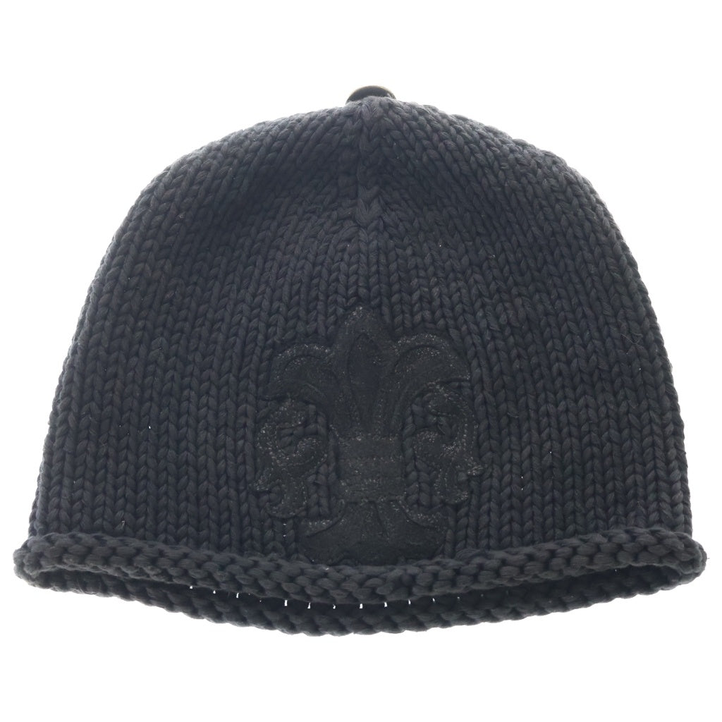 CHROME HEARTS(クロムハーツ) BEANIE CASH BS FLARE BSフレアパッチ ニットビーニー キャップ 帽子 ブラック