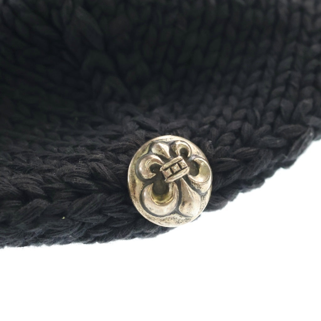 CHROME HEARTS(クロムハーツ) BEANIE CASH BS FLARE BSフレアパッチ ニットビーニー キャップ 帽子 ブラック