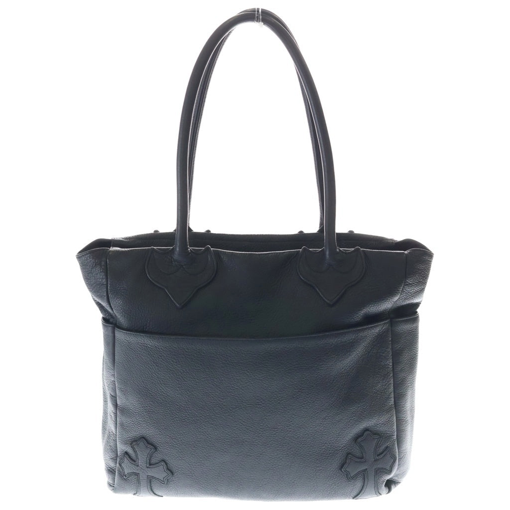 CHROME HEARTS(クロムハーツ) TOTE BAG 4 POCKET 4 CROS PATCH 4ポケット クロスパッチ付き レザートートバッグ ブラック レディース
