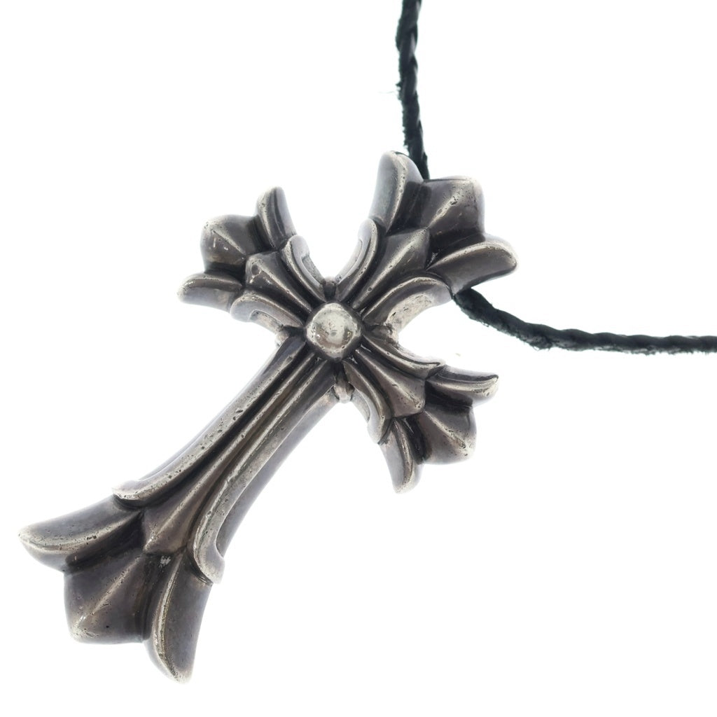 CHROME HEARTS(クロムハーツ) DBL CH CRS LRG ラージダブルCHクロス レザーブレード ペンダントトップ シルバー