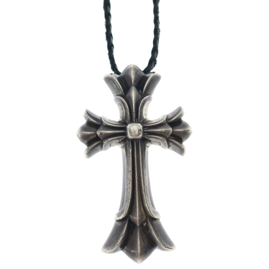 CHROME HEARTS(クロムハーツ) DBL CH CRS LRG ラージダブルCHクロス レザーブレード ペンダントトップ シルバー