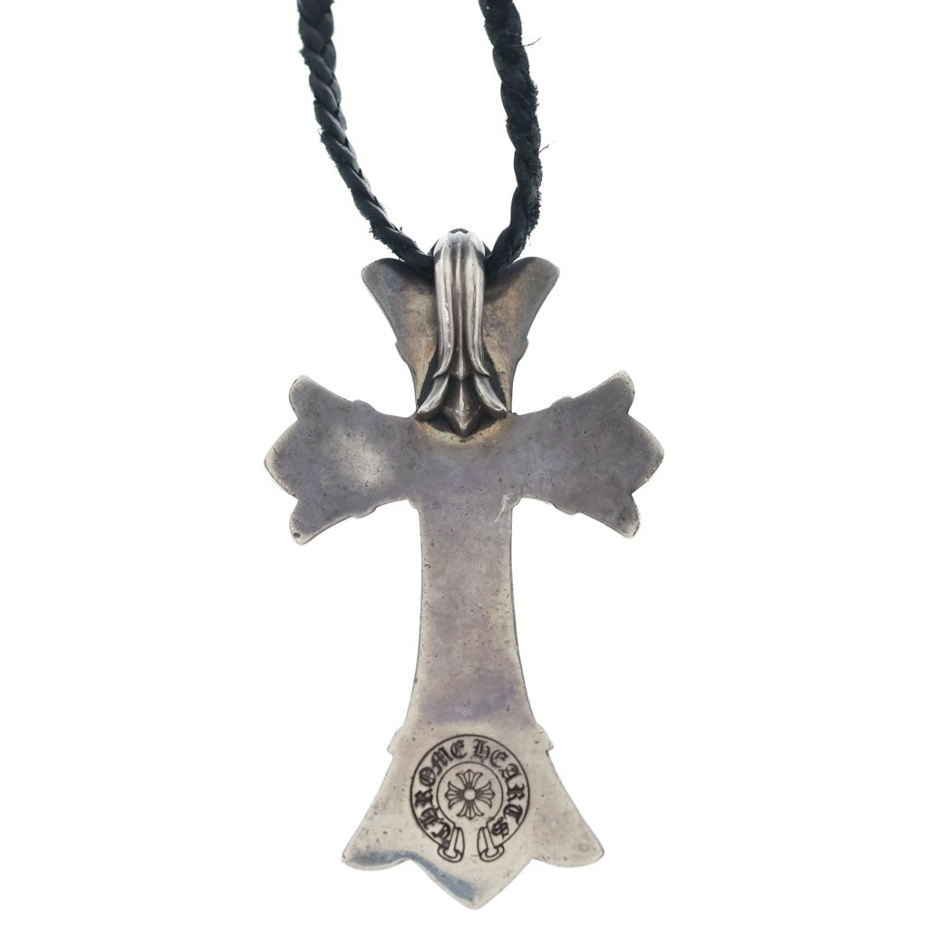 CHROME HEARTS(クロムハーツ) DBL CH CRS LRG ラージダブルCHクロス レザーブレード ペンダントトップ シルバー