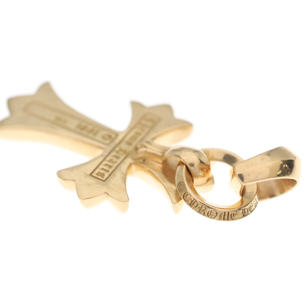 CHROME HEARTS(クロムハーツ) 22K CH CRS SML W BALE P D スモールCHクロス Wベイル PAVEダイヤ ペンダントトップ ゴールド