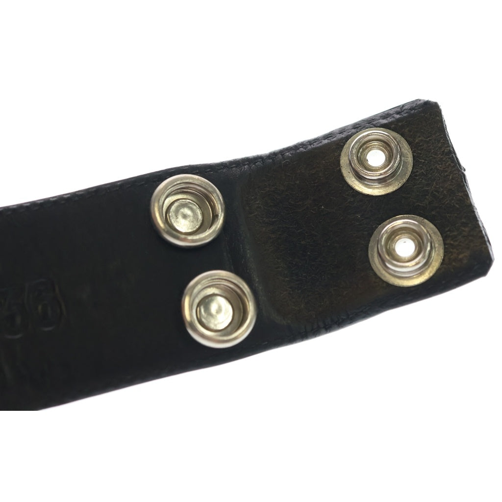 CHROME HEARTS(クロムハーツ) 1.5 STRAP 1.5インチ ホースシューリベッツ レザーベルトストラップ ブラック