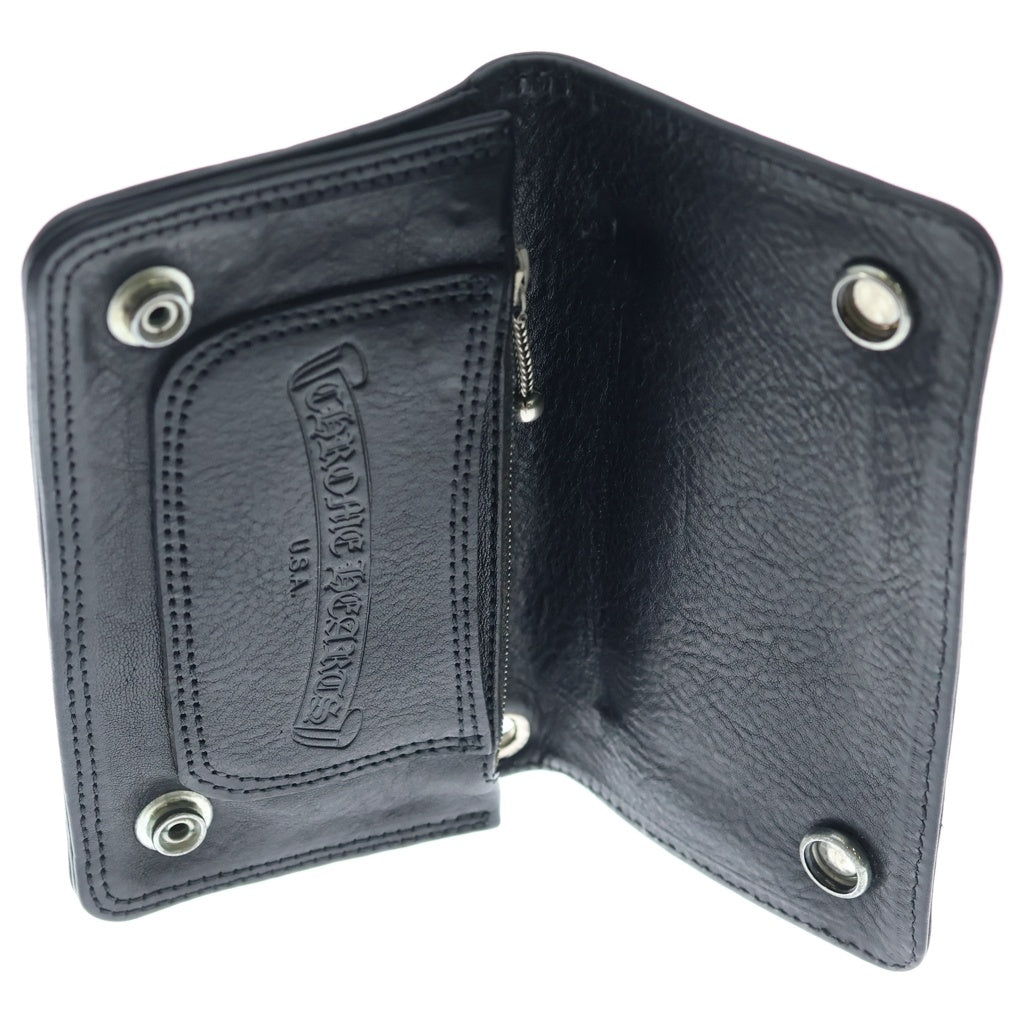 CHROME HEARTS(クロムハーツ) 1ZIP 1ジップ ケルティックボールボタン レザーウォレット 財布 ブラック