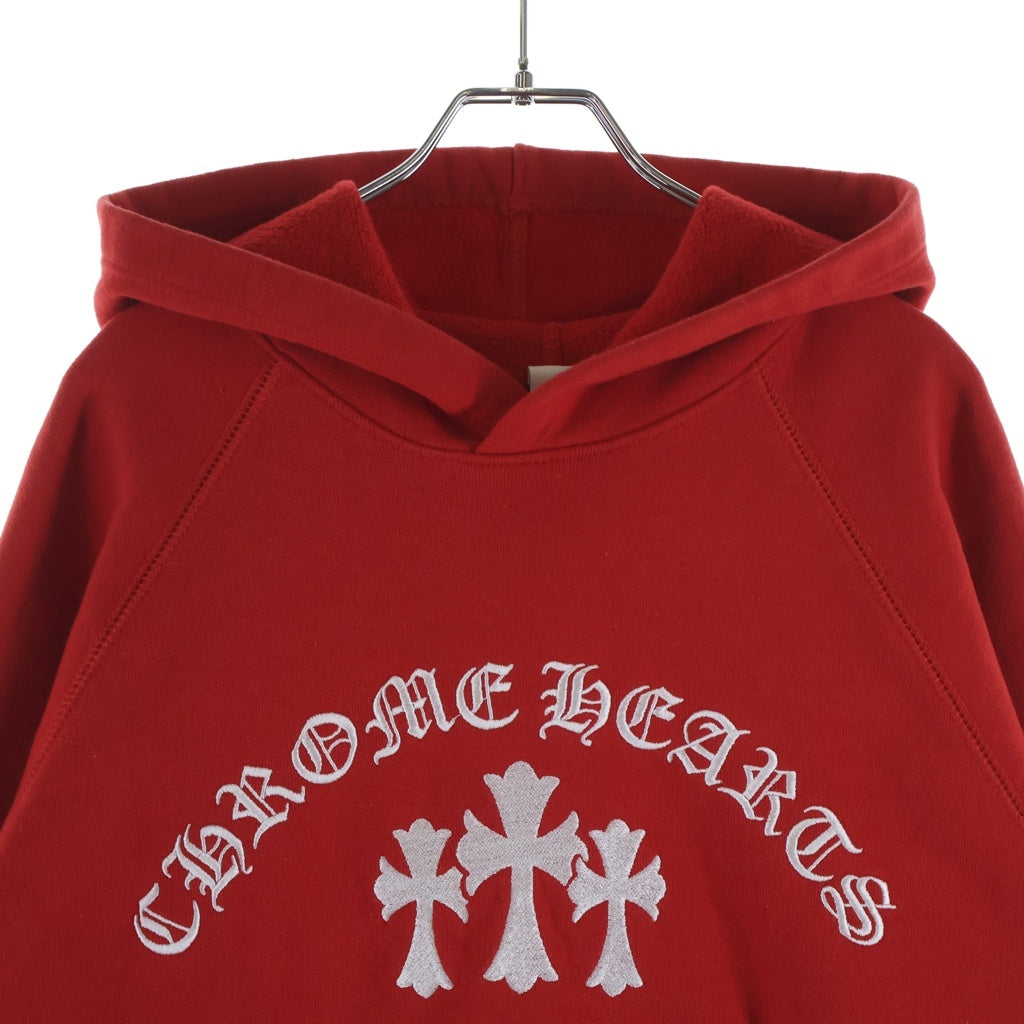 CHROME HEARTS(クロムハーツ) SAILIN ON HD PLVR CHSMR セメタリー刺繍 スウェットプルオーバー パーカー レッド