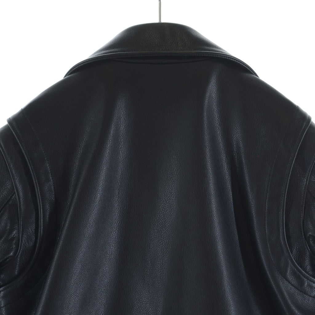 CHROME HEARTS(クロムハーツ) BASIC MOTO ベーシックモト クロスボールボタンダガージップライダースレザージャケット ブラック