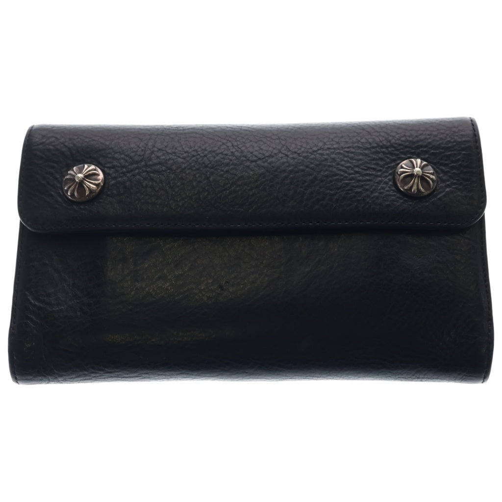 CHROME HEARTS(クロムハーツ) WAVE ウェーブ レザーウォレット 財布 ブラック