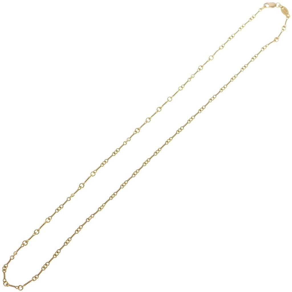 CHROME HEARTS(クロムハーツ) 22K NECKCHAIN T18 ツイストチェーンネックレス 18inch ゴールドBCA014