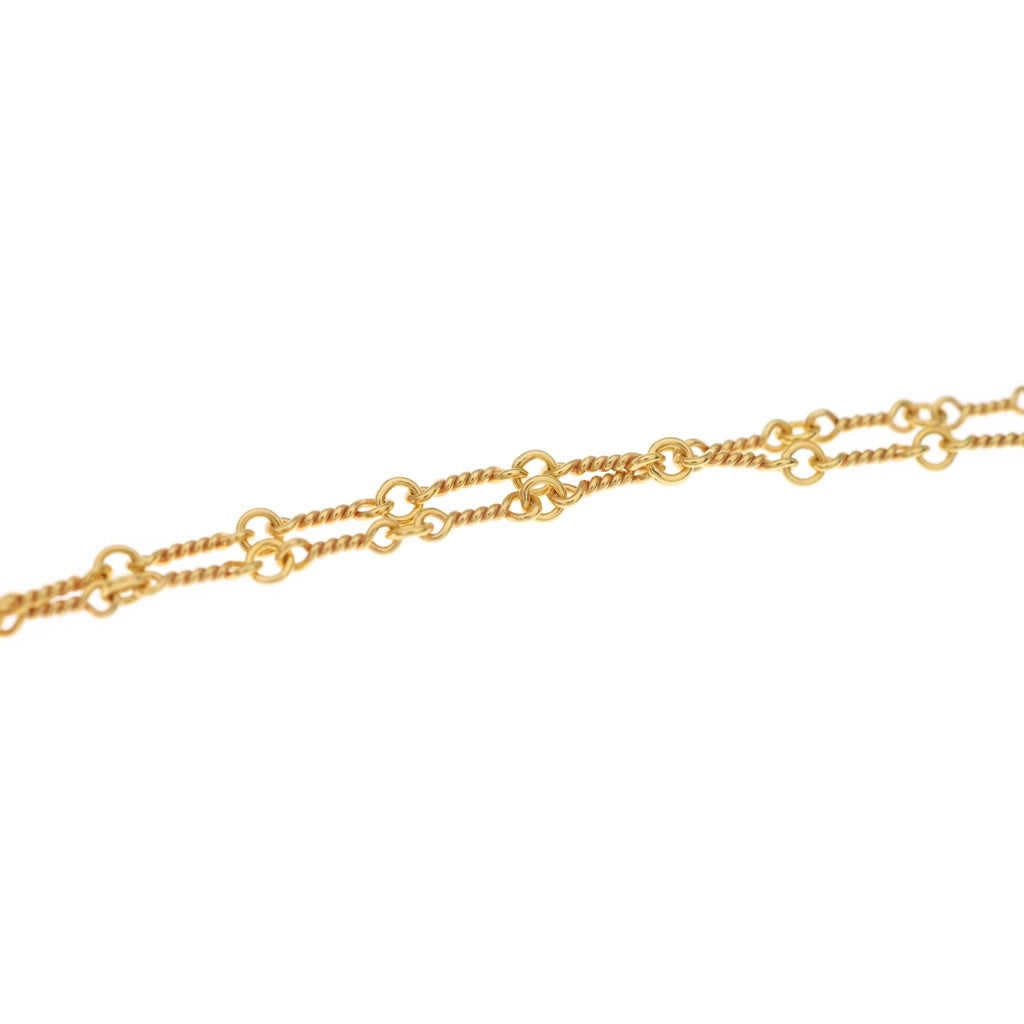 CHROME HEARTS(クロムハーツ) 22K NECKCHAIN T18 ツイストチェーンネックレス 18inch ゴールドBCA014