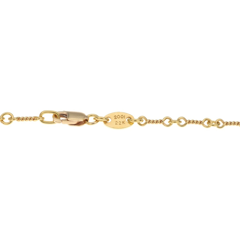 CHROME HEARTS(クロムハーツ) 22K NECKCHAIN T18 ツイストチェーンネックレス 18inch ゴールドBCA014