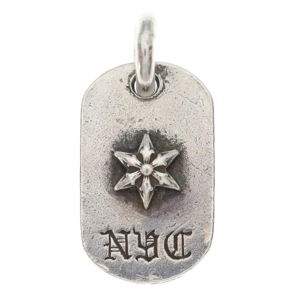 CHROME HEARTS(クロムハーツ) RAISED STAR DOGTAG NYC限定 レイズドスター ドッグタグ ペンダントトップ シルバー