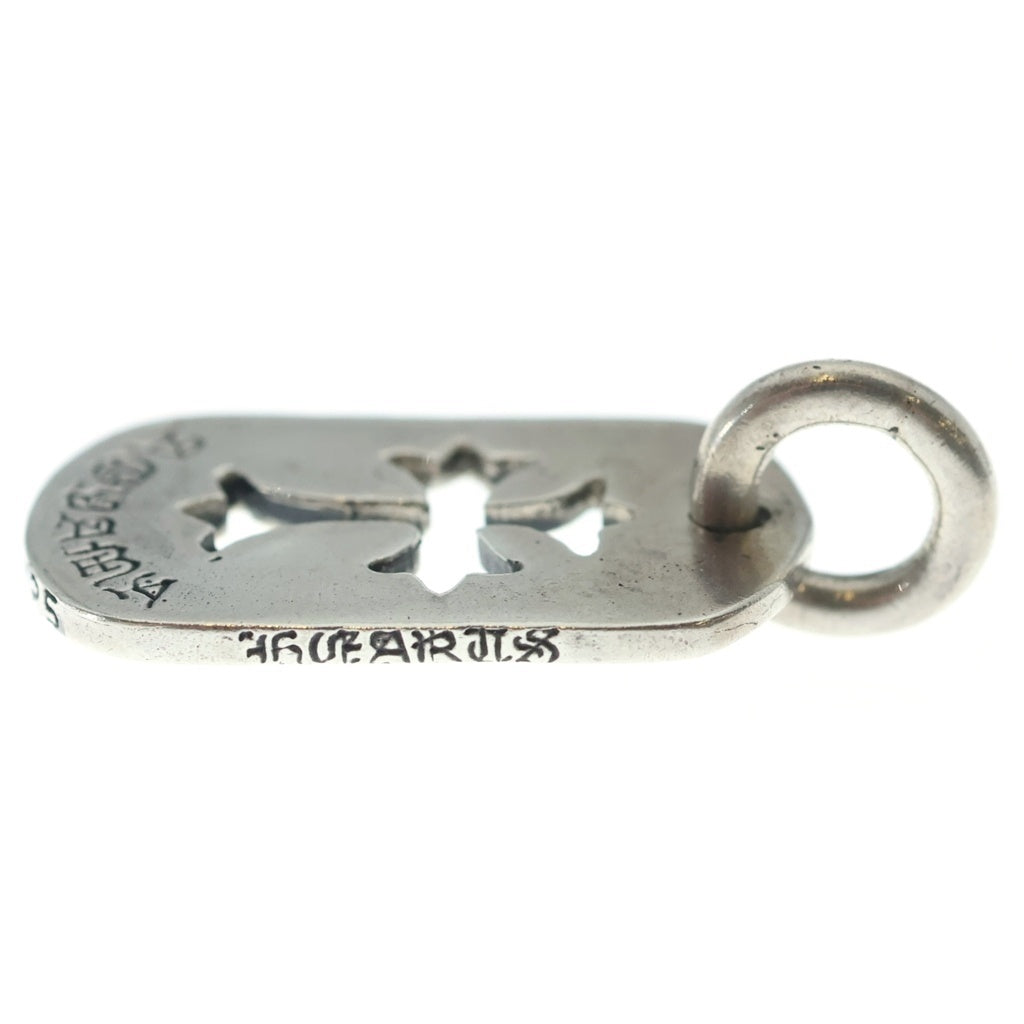 CHROME HEARTS(クロムハーツ) DT TNY CO CRS LTD 青山限定 タイニーカットアウトクロスドッグタグ チャーム シルバーネックレストップ