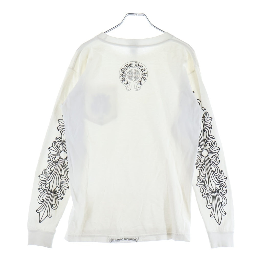 CHROME HEARTS(クロムハーツ) OLD L/S オールド 袖フローラル バックホースシュープリント 長袖Tシャツ