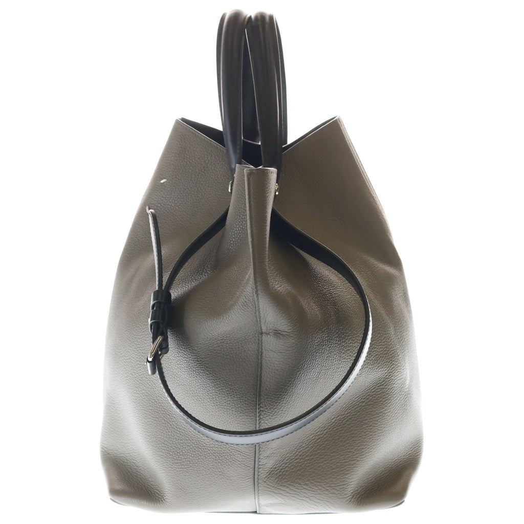 Maison Margiela(メゾンマルジェラ) ドレサージュ ラージ レザー 2WAY ハンドバッグ ショルダーバッグ グラファイトカーキ レディース