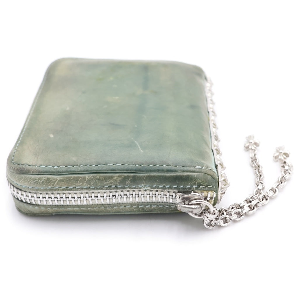 CHROME HEARTS(クロムハーツ) 3 SIDE ZIP 3サイドジップ サイドピラミッドスタッズ レザーウォレット財布